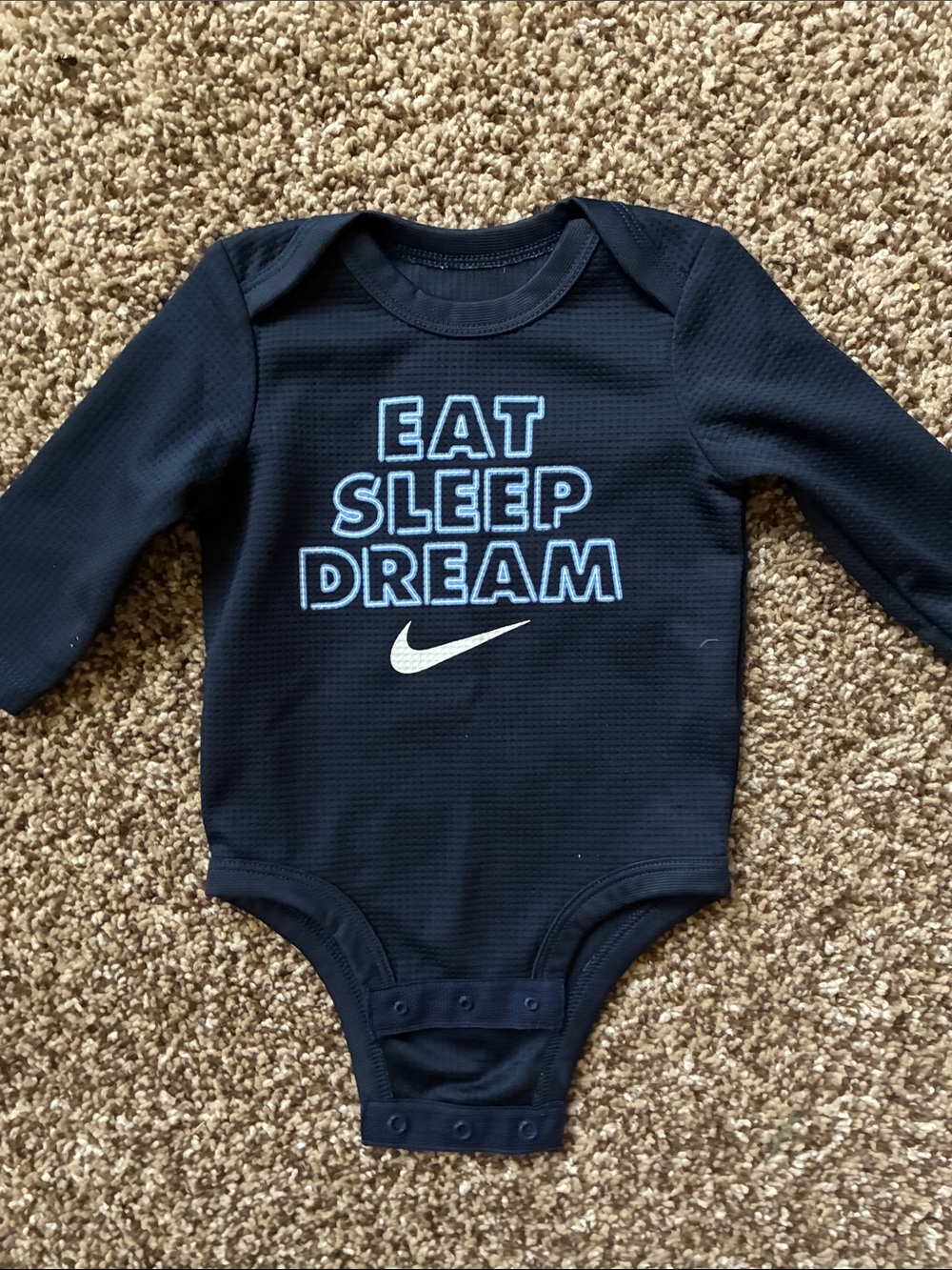 Nike Navy Blue 'Eat Sleep Dream' Long-Sleeve Bodysuit